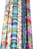 OSMA Benza Cadeaupapier - Verschillende Dessins - Moderne Motieven - 200cm X 70cm - Assortiment - Vele Kleuren - Inpakpapier - 5 rollen - Set