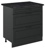 Vicco Keukenonderkast "R-Line", Antraciet rustiek/Antraciet 80 cm