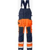 Fristads Hi Vis Amerikaanse Overall Klasse 2 1014 Plu - Hi-Vis oranje/marineblauw - C50