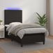 Maison Exclusive - Boxspringbed met matras en LED-verlichting, zwart, 90x190 cm, kunstleer