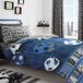Bedlam Set, Katoen, Blauw, Eenpersoons, B135cm x L200cm (Dekbedovertrek), B50cm x L75cm (Kussensloop) (52% Polyester/48% Katoen)