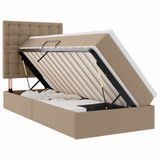 vidaXL Opbergbed Cappuccino Kunstleer 90 x 200 cm