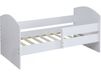 Victoria Lit enfant avec barrière - Bois - Blanc - 80 x 160 cm