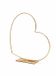 Bol décoratif en forme de cœur, cadre horizontal, doré, 25 cm