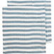 Meyco Baby Fat Stripe Pre-washed Hydrofiele Doeken - 2-pack - Pre-washed Hydrofiel - Jeans Blue - 70x70cm