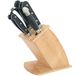 Maestro MR-1423 Professioneel keukenmes, 8 stuks, houten keer, modern design, 5 messen van roestvrij staal, ergonomische handgrepen, Chaira, schaar