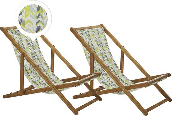 ANZIO - Strandstoel set van 2 - Multicolor - Polyester