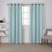 Exclusive Home Curtains Verduisteringsgordijnen, keperstof, geïsoleerd, met oogjes, zeeschuim, 2 stuks satijnen gordijn, zeeschuim, 132 x 213 cm, 1 paar, ijzer, zeeschuim, 52 x 84, 2