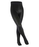 FALKE Comfort Wool dik eenkleurig wol panty kinderen zwart - maat 152-164