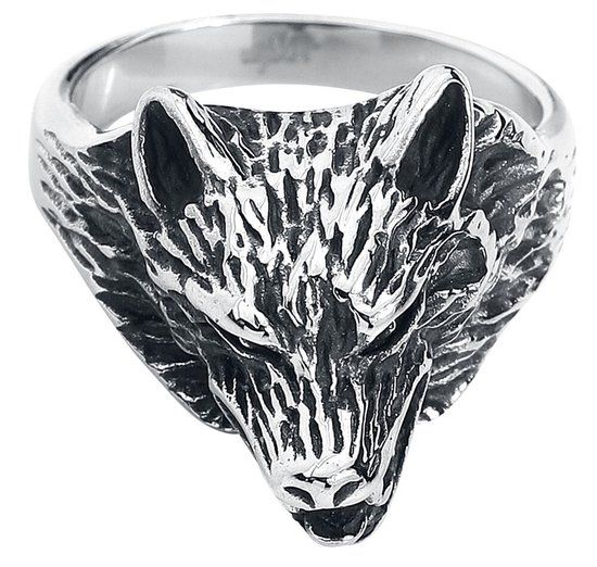 etNox hard and heavy etNox Wolf Packs Unisex Ring - Zilverkleurig