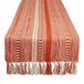 DII Boerderij gevlochten gestreepte tafelloper collectie, 15x72 (15x77, inclusief franje), vintage rood