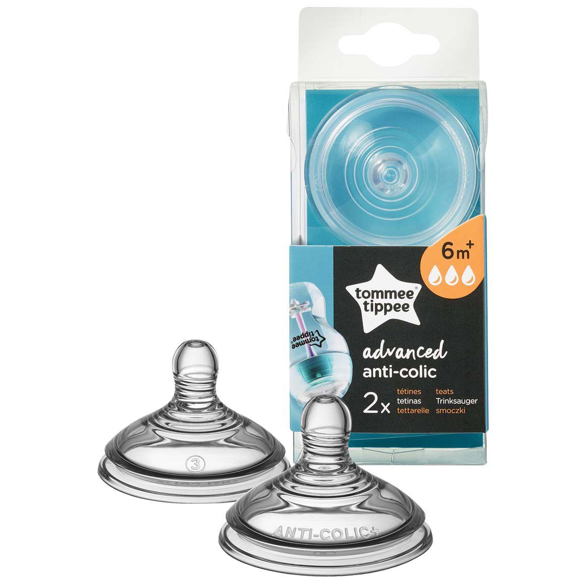 Tommee Tippee Closer to Nature Anti-Koliek Flesspeen - Fast Flow - 2 Stuks