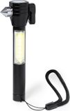 Merkloos / Sans marque Makito Western Europe Veiligheidshamer met gordelsnijder - Design - zwart - noodhamer - incl zaklamp