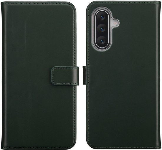 Selencia Echt Leren Bookcase voor Samsung Galaxy A17 (5G) / (4G) - Groen