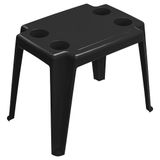 Table de jardin, table de plage, table de billard (plastique), confortable, légère, trou pour parasol, jusqu'à 35 mm, dimensions 40 cm x 59 cm, hauteur 45 cm, table de pique-nique, jeu d'échecs, porte-gobelets, table de camping, gobelets