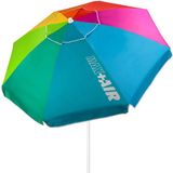 Aktive Strandparasol Met Ventilatierooster En Uv50-bescherming 200 Cm Veelkleurig