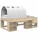 vidaXL Bedframe met tunnel 3 st Sonoma eiken en wit Bewerkt hout