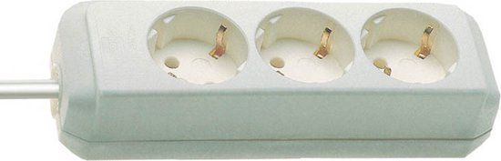 Brennenstuhl Eco-Line Stekkerdoos - 3-voudig - wit - 1.5m