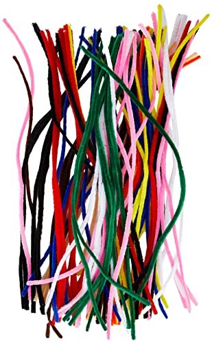 Lhbwhiz 100 stuks pijpenreinigers, chenilledraad, buigpluche, pijpenragers, bulk pluche draad, pijpenrager, voor Halloween, Kerstmis, doe-het-zelf handwerk, decoraties (wit