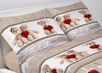 Beddengoedset BIANCHERIA WEB Beddengoedset van 100% katoen, Frans bed, fantasie-Sweet beer