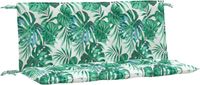 vidaXL Tuinbankkussens 2 st bladpatroon 120x50x7 cm oxford stof