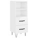 vidaXL Dressoir Hoogglans Wit Houtvezel 34,5x34x90 cm