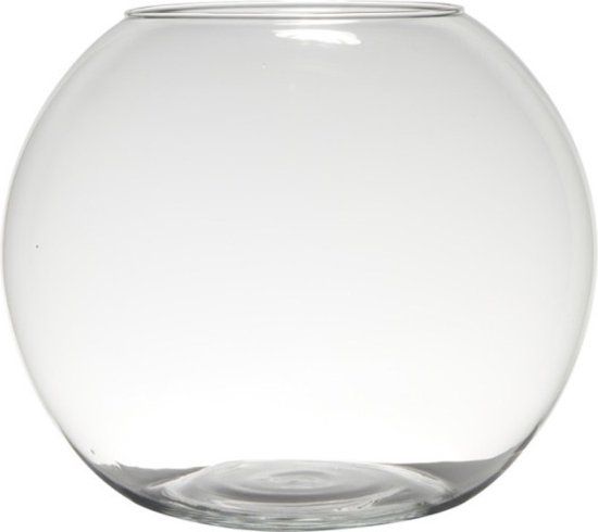 Hakbijl Glass Glass Terrarium Vase - Round - D34 x H28 cm - Transparent