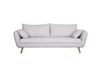 Canapé Creeper scandinave 3 places en tissu gris chiné clair et bois clair