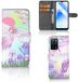 B2Ctelecom Book Case voor OPPO A16/A16s/A54s Telefoonhoesje met Pasjes Bird