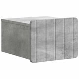 vidaXL Muurbevestigde Nachttafel met lade Betongrijs 33 x 34,5 x 24 cm