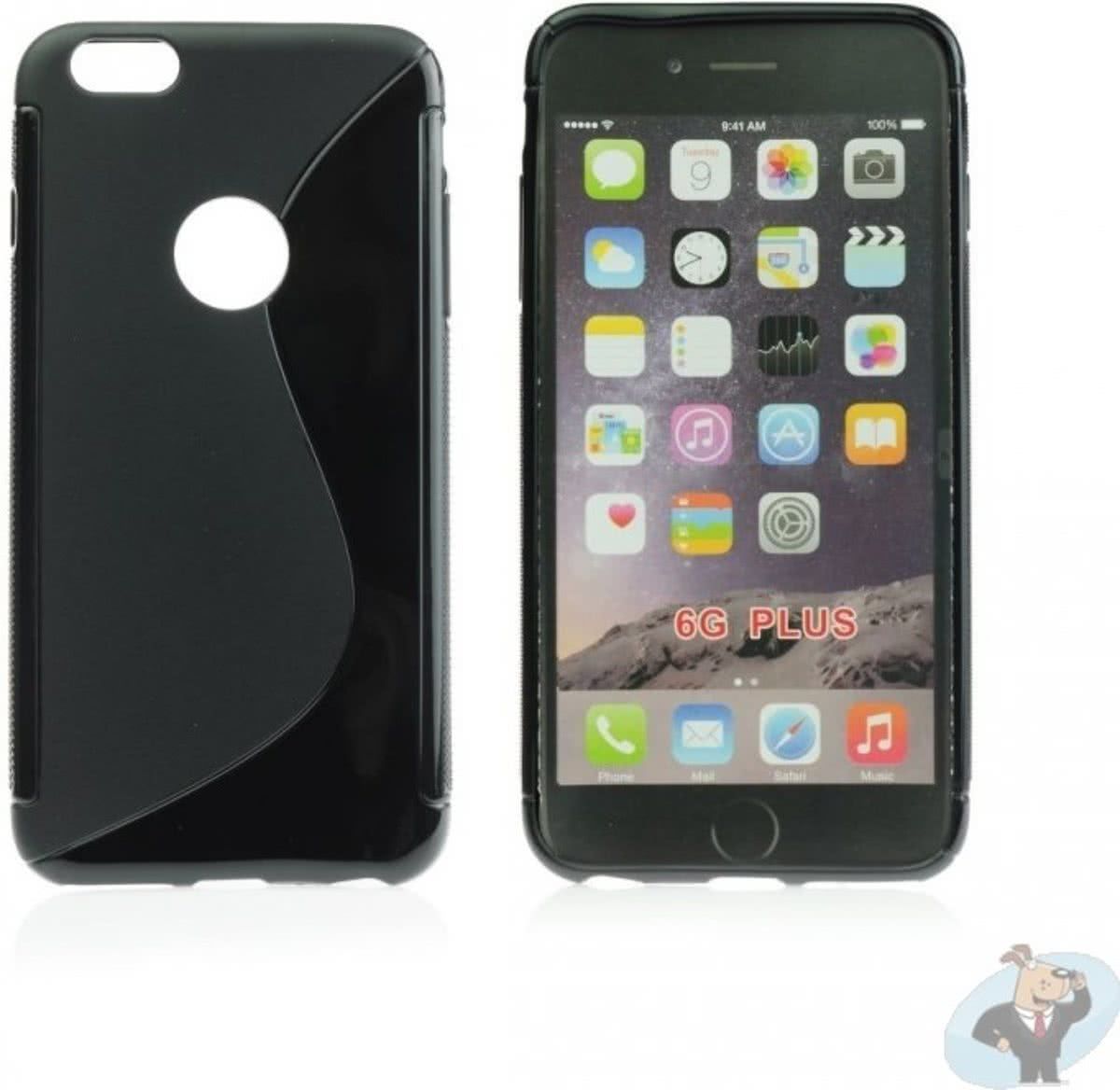 iPhone 6S Plus Silicon Hoesje - S-Line Black