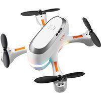 SZSMART H28 Minidrone met gekleurd LED-licht en 480P-camera (1 batterij - Levensduur batterij: 8 min - Wit)