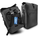 Avalo 3-in-1 Waterproof Single Bike Bag - 25L - Black - Fits All Bikes