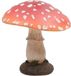Merkloos / Sans marque Imhof & Stevens B.V. Decoratief Paddenstoel - Beeldje - 15 cm - Tuin en Huis - Herfstdecoratie - Polyresin - Ornament