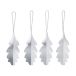 Ferm Living Oak leaf hangers 13,5 cm 4-pack Argenté