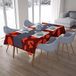 Bonamaison Tafelkleed, Anti-Mold, Sneldrogend, Waterdicht, 100% Polyester Tafellaken, Oranje Bordeaux, 140 x 200 Cm