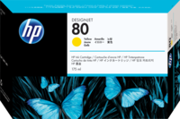 HP 80 175-ml Yellow DesignJet Ink Cartridge single pack / geel