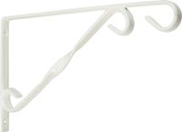 Nature Muurhaak - plantenhaak - wit - voor plantenpotten - geplastificeerd verzinkt staal - 18.5 x 30 cm