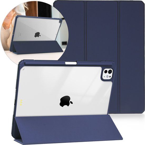 iMoshion Trifold Hardcase Bookcase for iPad Pro 13 (2024) - Dark Blue
