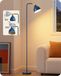 EDISHINE Lampe sur pied, style industriel, tête de lampe réglable, LED incluse, bleu marine avec abat-jour en métal, culot E27, lumière blanc chaud 2700K, lampe de lecture