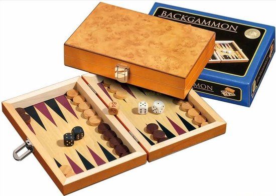 Philos Backgammon Korinth mini - Backgammon - Denkspel - Hout