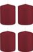 Trend Candles Bougie cylindrique/bougie tronc - 4x - bordeaux - 6 x 8 cm - 29 heures de combustion