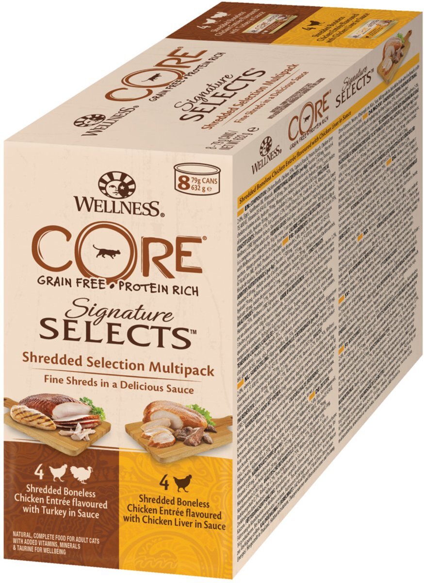 Wellness Core Signature Selects Shredded Multi-Pack Mix 8x79 g