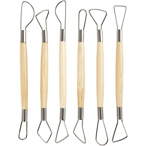 Lint gereedschapsset, L: 18 cm, ronde randen, 6 stuks