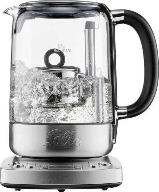 Solis Tea Kettle Automatic 5518 - Zilver - Waterkoker met temperatuurregeling - Theemaker