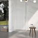 Fortifura Galeria Douchecabine - 100x140x200cm - scharnieren - deurgreep - stabilisatiestang - helder geribbeld - veiligheidsglas - chroom