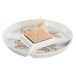 Fijalo DKD Home Decor Set voor voorgerechtjes Rood Blauw Wit Keramiek Mediterrane Huizen (23,5 x 23,5 x 7 cm)