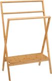5Five Handdoeken ophangrek badkamer - bamboe hout - L60 x b36 x H94 cm - Droogrek