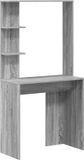 vidaXL Bureau Grijs Sonoma Bewerkt Hout 78,5 x 37 x 154,5 cm