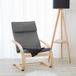 Homestyle4u Schommelstoel - Relaxfauteuil - Hout Natuur - Grijs